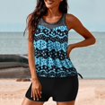 thumbnail image 2 of Bathing Suit For Women Womens Bathing Suits Tummy Control Two Piece Mesh Tankini Swimsuits Ruffled Swimwear, 2 of 7