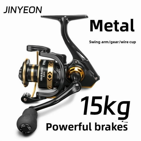 DK All-Metal Spinning Reel – 15KG Max Drag Power Long Cast Anti-Reverse Fishing Reel for Surf Casting Saltwater & Freshwater Anti-Backlash Spool Design