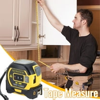 3-In-1 Almighty Ruler,Digital Measuring Tape,40/60 M Almighty Tools Tape Measure Lcd Backlight,Rangefinder,Data Storage Store Up To 20 Sets Of Data,Durable Abs Case, Perfect For Home Professional Use