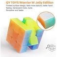 thumbnail image 4 of Toy Warrior W 3x3 speed cube jelly 3x3x3 cubo mágico rompecabezas rosa transparente, 4 of 5