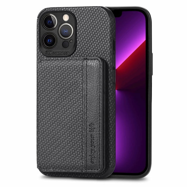 Funda para portatarjetas Flip Clip para teléfono celular PU Ranuras para tarjetas Funda magnética a prueba de golpes para iP14 Pro Max Zhivalor CPB-SSW1059-1