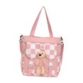 thumbnail image 2 of Bolso bandolera jinwen Bolso de mano de peluche Gran capacidad con cierre de cremallera, 2 of 8