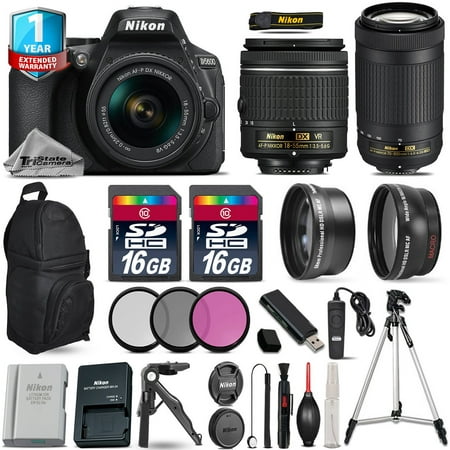 Nikon D5600 DSLR Camera + 18-55mm VR + 70-300mm + Extra Battery + 1yr Warranty