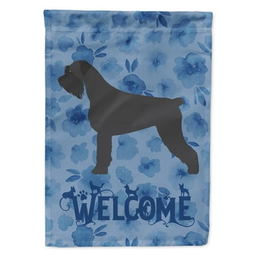 Carolines Treasures CK6200CHF Giant Schnauzer Welcome Flag Canvas House Size Large multicolor