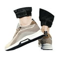 thumbnail image 3 of Mens Shoes,Elevator Casual Mesh Trainers Lightweight Breathable Lace Up Sports Footwear With Hidden Lift Heel Height Increasing Sneakers,Shoes for Men,Khaki,7, 3 of 6