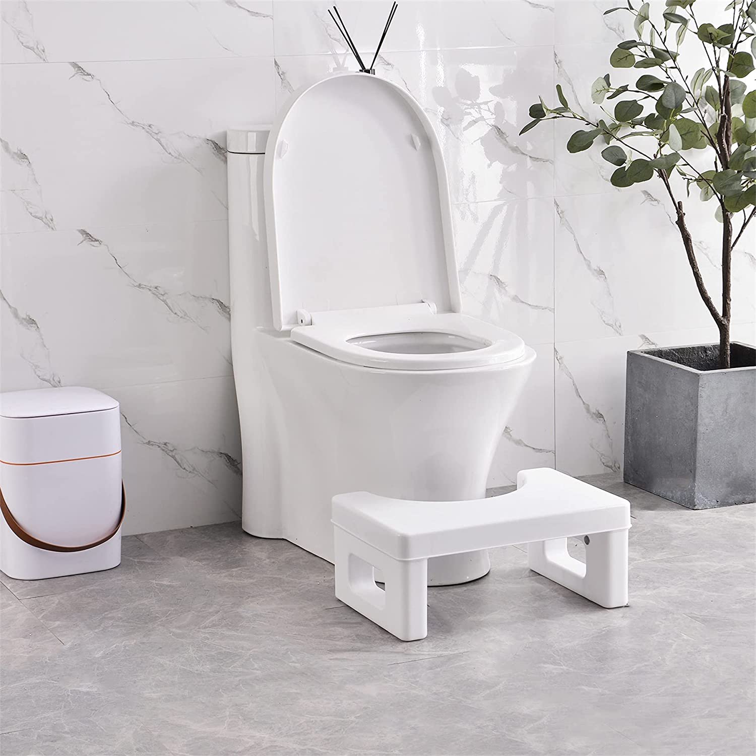 Tabouret Toilette Adulte - Anti-Dérapant, Portable - Pour Meilleure Position Accroupie