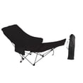 thumbnail image 1 of Silla reclinable de sillón plegable para acampar, con bolsa de transporte, silla reclinable ajustable de 4 engranajes para deportes de mochilero de patio Negro, 1 of 8