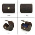 thumbnail image 5 of Hiram Travel Tie Case, Leather Neckties Storage Box, Coffee, 5 of 8