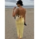 thumbnail image 5 of HH TRA Vestido plisado sin espalda para mujer, nuevo vestido de verano a la moda para vacaciones, elegante y elegante estilo playero, vestido camisola hasta los tobillos en 4 colores, 5 of 5