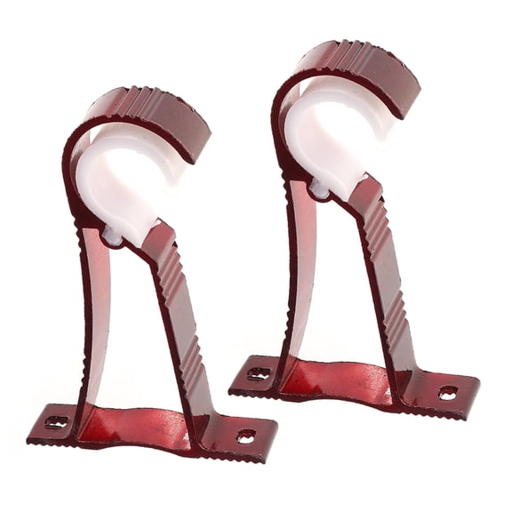 DECORNIJIA Drapery Rod Bracket Plastic White 2Set 4.4X3X0.7In