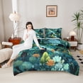 thumbnail image 4 of Manfei Jungle Trees 2pcs Bedding Comforter Set for Teens Boys Girls,Botanical Plants Twin Comforter Sets,Woodland Theme Breathable Bedding Set,Breathable Home Decor,Reversible, 4 of 8