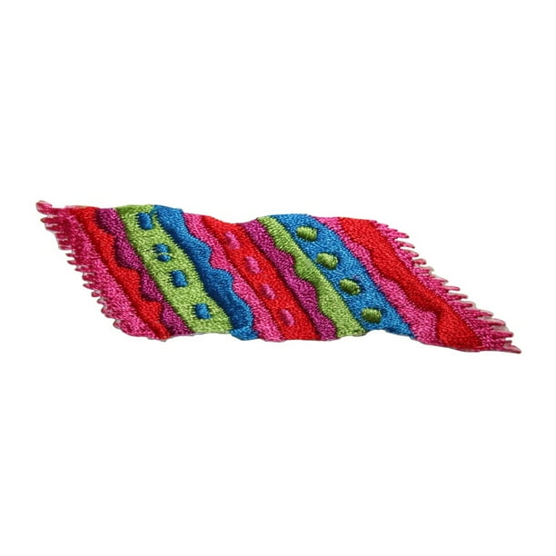 ID 7971 Rainbow Carpet Patch Area Rug Towel Fashion Embroidered Iron On