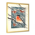 thumbnail image 2 of Designart Christmas Bullfinch Birds Traditional Framed Wall Art, 2 of 4
