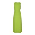thumbnail image 3 of Women's Casual Tennis Dress for Everyday Wear Mid Length Sleeveless Ribbed Crew Neck Vest Split With Cut Out Detailing Green S, 3 of 8