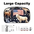 thumbnail image 3 of American Flag Waterproof Oxford Fabric Storage Pouch for Electronic Devices - Cord Organizer, Hard Drive Bags, Canvas Storage Box Small, Charger Cord Organizer - 5.9x9.44x3.14 in, 3 of 6