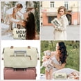 thumbnail image 4 of Bolsa de pañales estampada con 2 organizadores para mamá, color beige, 4 of 7