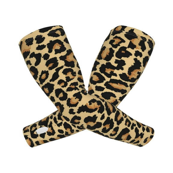 Picia Leopard Print Arm Sleeves for Men and Women - Tattoo Cover Up UPF 50  Cooling Sports Sleeve for Basketball Golf Football-One Size