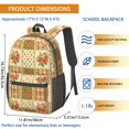 thumbnail image 3 of Pioneer Flower Floral Print Pattern 17" School Backpacks for Teens,Waterproof Oxford Fabric,S-Shape Padded Straps for School,Travel,Hiking,Camping, 3 of 5