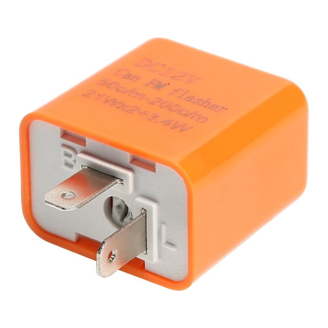 Relé Intermitente Con Indicador LED Ajustable Velocidad 2 Pines para Motocicleta