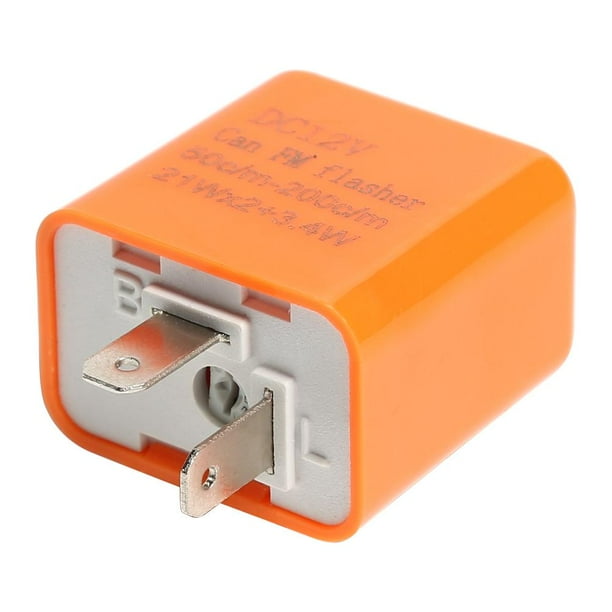 Relé Flash LED Señal Intermitente Ajustable para Motocicleta 2 Pines CAN FM FLASHER