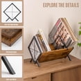 thumbnail image 4 of PUERSI Vinyl Record Storage Rack, 80 LP Record Storage Holder, 1 Tier Vinyl Display Shelf with Adjustable Divider, Vinyl Record A, 4 of 6