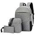thumbnail image 1 of Feltree Three-piece Backpack Men's Computer Backpack Casual Junior High School Elementary School Student Backpack Korean Version Female Outdoor Travel Bag, 1 of 5