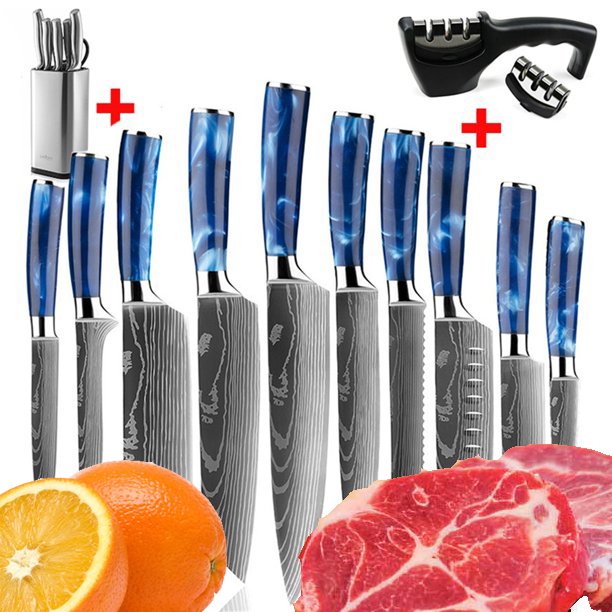 10 Pieces Chef Knife Set Professional, MDHAND Professional Stainless