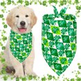 thumbnail image 2 of FYTPOV 2pcs Dog Bandana, St.Patrick's Day Pet Scarf Bibs for Dogs Cats, Adjustable Pet Supplies for Small Medium Large Dog Puppy Cat Pet, Green, 2 of 5