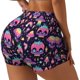 thumbnail image 1 of Fotbe cartoon Skull rainbow space Shorts Sin Costuras – Shorts Deportivos de Cintura Alta para Mujer, Elásticos para Gimnasio, Yoga, Running o Ciclismo-X-Large, 1 of 8