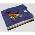 thumbnail image 2 of Cute monkey punch viral t-shirt baby monkey Japan zoo tee shirt (Small Navy Blue), 2 of 6