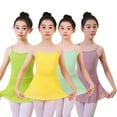 thumbnail image 2 of HAOYUNL Kids Leotards for Girls/Youth Spaghetti Strap Dance Outfit/Girls Dance Costume Teen Leotards for Girls/Short Sleeve Leotard/, 2 of 10