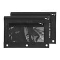 thumbnail image 1 of Unique Bargains Pencil Pouch for 3 Rings Binder, 2 Pack Oxford Cloth Mesh Zipper Binder Pouch Pencil Case Black, 1 of 7