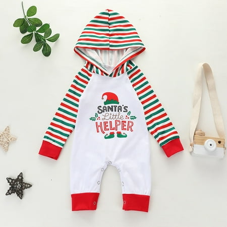 

Augper Onesies For Baby Girl Toddler Costume Fall Winter Clearance Christmas Toddler Baby Boy Girl Cartoon Letter Printed Hoodie Romper Jumpsuit