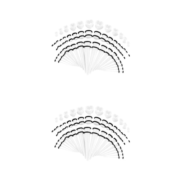Expansores para orejas Qarigey acrílico 48 piezas color Blanco