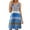 Blue, variant on IROINNID Women's Sundress Summer Fashion Casual Suspender Flower Pattern Mini Dress With Pockets Prints Drop Waist Dress