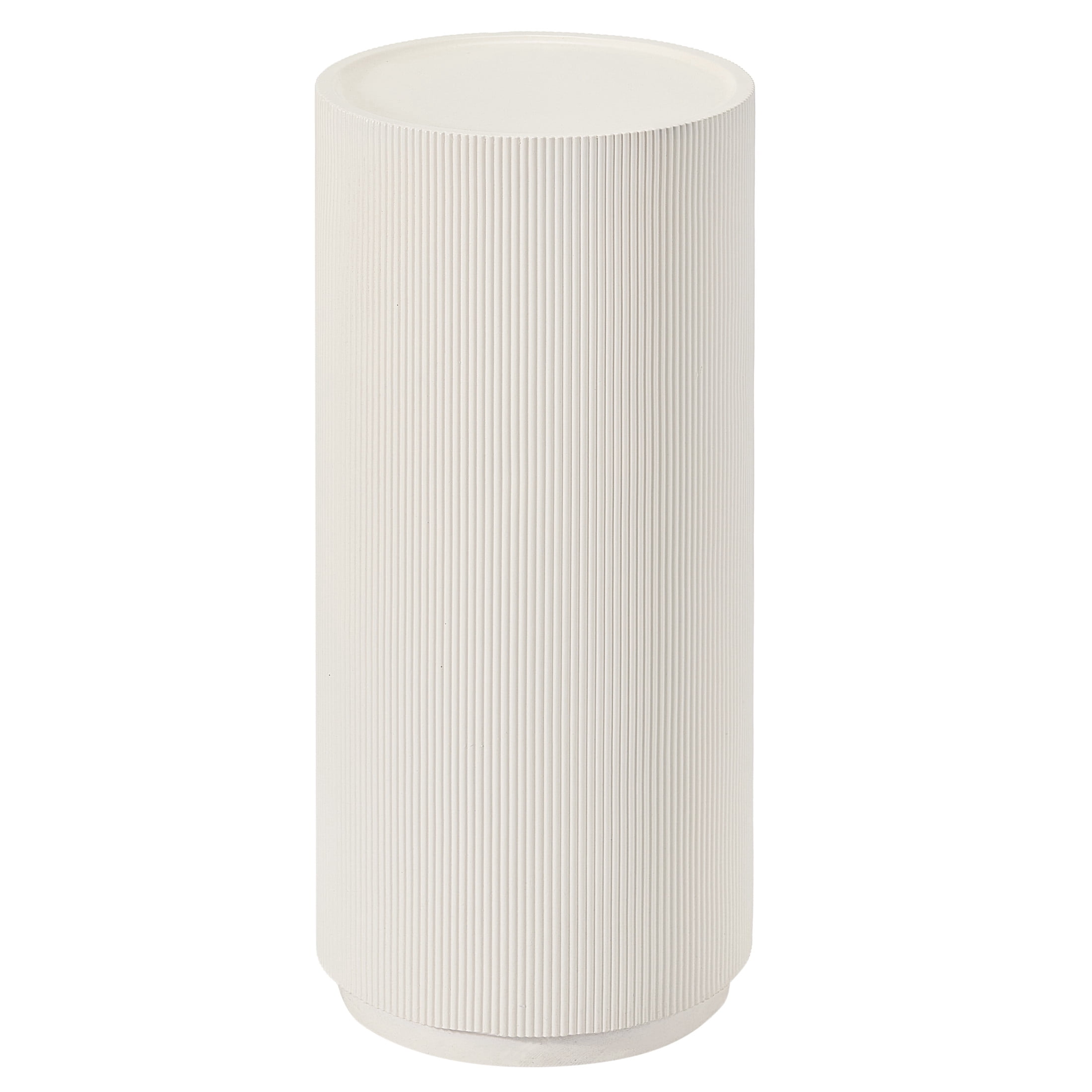 Christopher Knight Home 22.24"H MGO Pedestal Plant Stand, Travertine-Look Display Column, White
