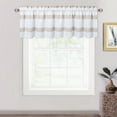 thumbnail image 3 of EastVita Kitchen Curtain Curtain Waffle Woven Texture Cafe Curtain Yarn Dyed Stripe Pattern Farmhouse Bathroom Curtain, 3 of 8