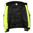 thumbnail image 2 of Cordova J221-M Reptyle Type R, Class III, Lime Bomber Jacket, PU Coated Polyester Shell, Attached Quilted Lining, Concealed/Attached Hood, Medium, 2 of 3