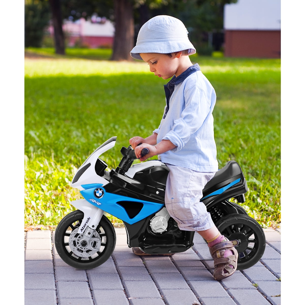 Infans Kids Ride On Motorcycle BMW Licensed 6V Electric 3 Wheels Bicycle w/ Music&Light