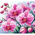 thumbnail image 1 of Pink Orchid Flower - DIY Diamond Painting, 1 of 6
