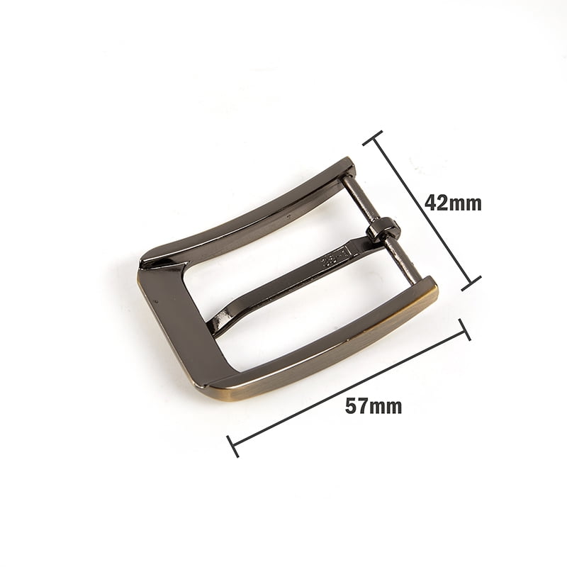 DIY Black Center Bar Pin Belt Buckle Replacement for Leather Belt Fit 40mm Strap 