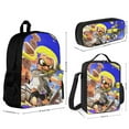 thumbnail image 2 of Splatoon 3Pcs Bookbag Sets Backpack with Lunch Bag And Pencil Case for Work Office Travel, 2 of 6