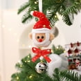 thumbnail image 4 of Adorno navideño colgante de Papá Noel | Decoración para árbol de Navidad con campanas | Detalle festivo para pared o puerta |, 4 of 5