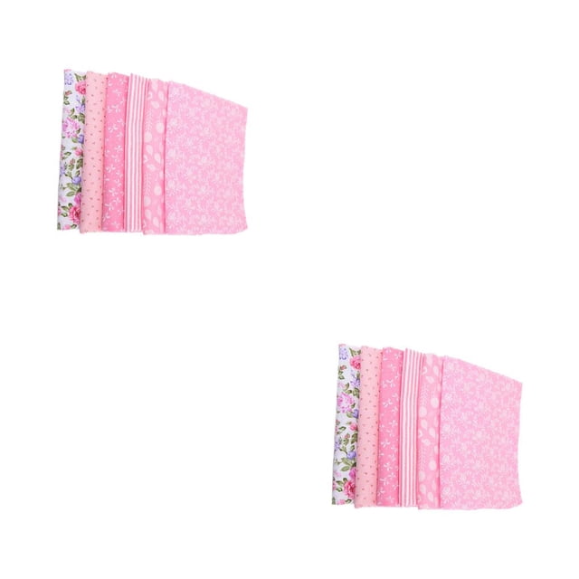 Injueey 6/7 unids/set tela de algodón tela impresa costura telas acolchadas para costura DIY Material hecho a mano 25x2 5 cm/50x50 cm rosa 2piezas Injueey CBP132527