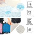 thumbnail image 3 of Yayeee Bath Rug for Bathroom Floor Non Slip Contour Fluffy Soft Absorbent Mat, 20"x24", White Checkered Pattern, 3 of 7