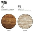 thumbnail image 6 of VIGO Donatello Wooden Brown Glass 22 in. L x 15 in. W x 5 in. H Rectangular Vessel Bathroom Sink, 6 of 8