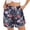 Z1Navy, variant on Trendfront Women's Graphic Print Elastic Waist Shorts with Pockets Casual Summer Beach Vacation Lounge Shorts
