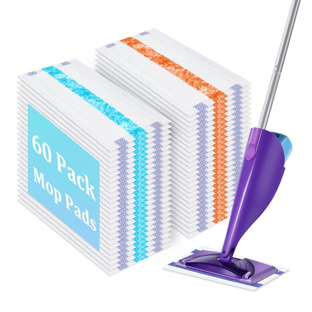 Almohadillas desechables para fregonas, paquete de 60 unidades, para Swiffer Wet Jet