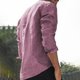thumbnail image 4 of Camisas Para Hombre Manga Corta Hombre Ropa de estilo casual Color sólido Cuello redondo Camisa de manga larga Primavera y otoño Hombre (Red, L), 4 of 6