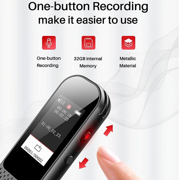 Stylo Enregistreur Vocal USB Professionnel 32 Go - Dictaphone Numérique WAV/MP3 Haute Qualité, Idéal Pour Cours, Réunions Et Interviews